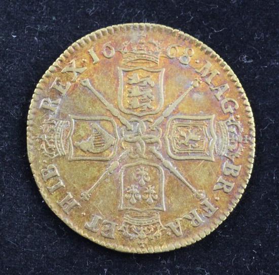 A Charles II gold guinea, 1668,